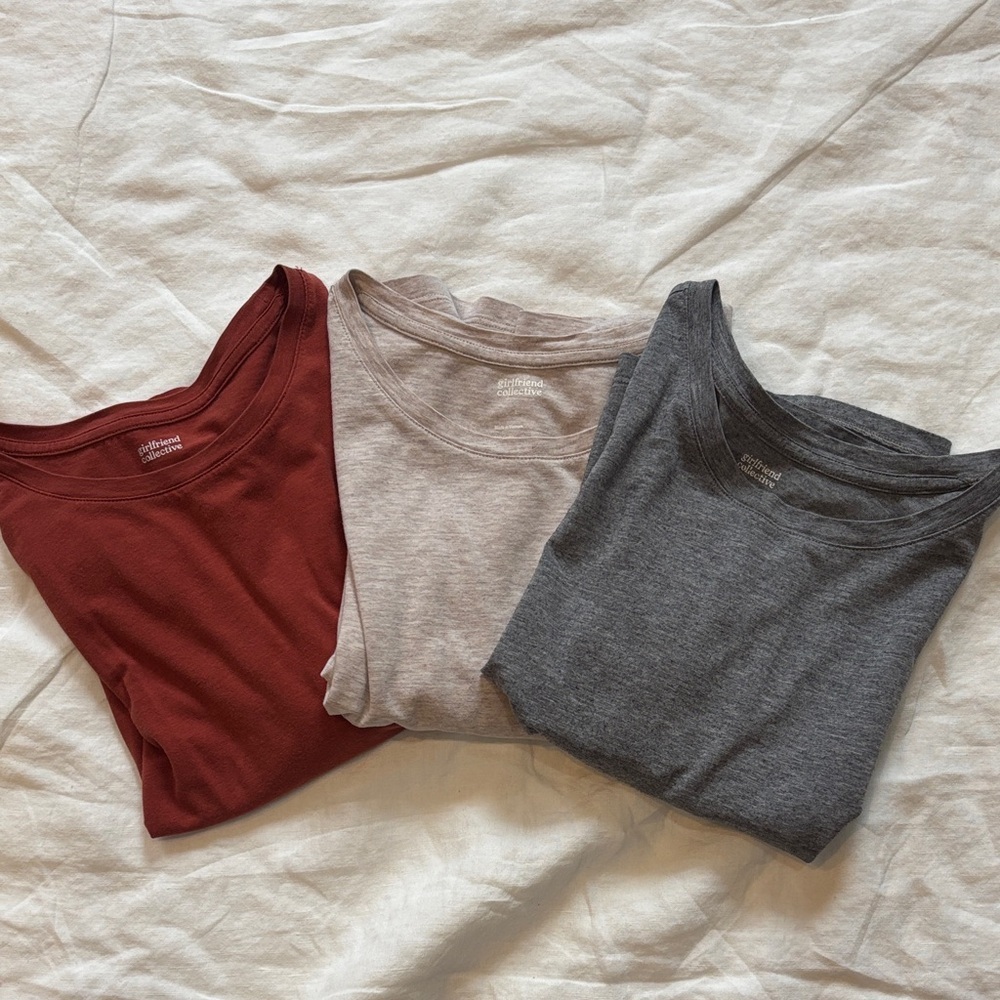 Bundle of Girlfriend Collective Cupro Crop Tees - Picture 2 of 11
